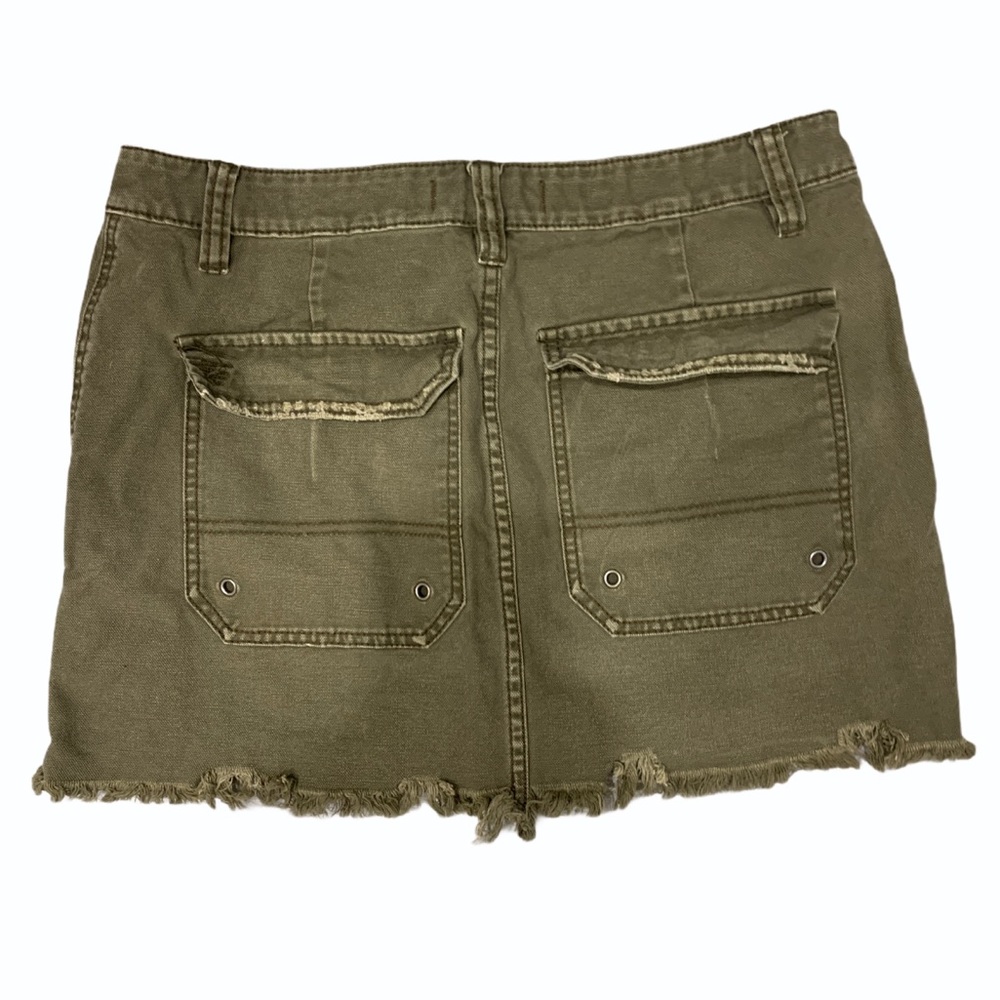 Free People Utility Olive Green Mini Skirt - Picture 4 of 6